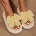 Thick-soled Linen Slippers For Women, Suitable For All Seasons, Non-slip, For Indoor And Outdoor Use, Fluffy Maternity Cotton Slippers_vogvips.com