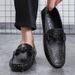 Plus-Size Men's Shoes, Men's Loafer-Style Casual Leather Shoes, Slip-On Business Casual Driving Shoes For Men_vogvips.com