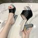 Women's High Heel Platform Sandals - Summer Chunky Heel Open-Toe Outdoor Slip-On Shoes_vogvips.com