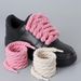 Shoe Accessories Rope 3-Strand Rope Shoelaces – 8mm Thick Round Laces For Sneakers/Boots (5 Colors/4 Lengths)_vogvips.com