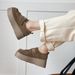 Cameido Velvet Crust Cake Thick-Soled Loafers For Women In The Autumn Of 2025, Belt Buckle, Tassel, Velcro All-Inclusive Boken Shoes_vogvips.com