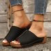 New Plus Size Women's Sandals With Comfortable Wedge Heel Thick Sole, Simple And Casual Outdoor Slippers_vogvips.com