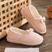 Maternity Slippers For Postpartum Women, Autumn And Winter Fleece-Lined, Soft Sole, Closed Heel, Non-Slip, Waterproof, Thick Sole, Home Cotton Slippers For Pregnant Women_vogvips.com