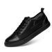 Men's Casual Board Shoes Lace-up Breathable Hollow Men's Small Black Shoes Flat Bottom Hole Breathable Men's Shoes_vogvips.com