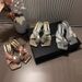 26SS Stunning French Style Sandals For Women Summer Outdoor Wear Internet Celebrity Pigeon Egg Rhinestone Match Skirt Hi_vogvips.com