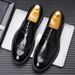 Euro Step First Layer Sheepskin Autumn Business Formal Leather Men Brogue Carved Fashion Casual Lace-up Men's Shoes_vogvips.com