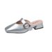 French-style Mary Jane Closed-toe Mules Women, Suitable For Outdoor Wear, Chunky Heels, Elegant 2026 Spring-summer New_vogvips.com