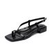 Huidong Shoes Summer New Model 2026 European And American Style Thong High-heeled Open-toe Square Toe Stiletto Elegant_vogvips.com
