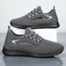 New Trendy With Fly Woven Mesh Surface, Breathable Running Men, Versatile Shock-Absorbing Sports Shoes For Spring,_vogvips.com