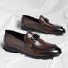 Euro Step Loafers 2025 Autumn New British Fashion Slip-On Business Casual Lazy Leather Shoes Men's Trend_vogvips.com