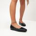 Black Alligator Pattern Square Head Flat Women's Shoes, Retro Commuter Imitation Leather Shoes, Basic Dress Party Shoes_vogvips.com