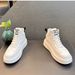 ShoeVault 2024 Spring And Autumn New Breathable White Soft Leather Korean Style Campus Bread Fashion Casual Sports Running Shoes_vogvips.com