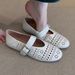 Lan Cabinet Edition ~ Ultra Soft Leather Hollow Strap Mary Jane Shoes Flat Breathable Shallow Ballet Flats_vogvips.com
