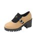 Cross-border Foreign Trade Fashion High-heeled Women's 2025 Winter New Casual Comfortable Chunky Heel Deep-cut Round-toe_vogvips.com
