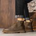 European Warm Series High-top Men's With Ultra-fiber Upper, Height-increasing Thick Sole, Comfortable Casual Work Boots, Waterproof British_vogvips.com