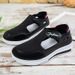 Versatile Large Casual Flyknit Slope Heel Thick Soled Velcro Mesh Women's Shoes_vogvips.com
