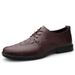 2023 Top Layer Cowhide Men's Fashion Versatile Style Youth Lace-up Crocodile Pattern Casual Leather Shoes Business_vogvips.com