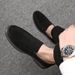 2026 Spring Business Casual Leather Korean Trendy Loafers Men's Slip-On British Style Wedding Shoes_vogvips.com
