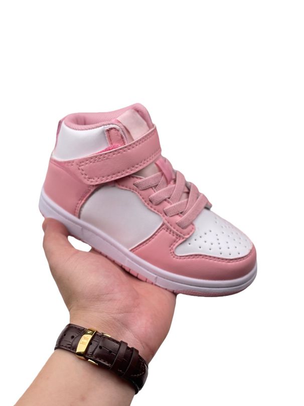 High 26ss 2026 Buckle Single Pure Original Children's Sneakers High-top Girls' Casual Boys' Sports Shoes -top Girls' B -top Girls' Boys'_vogvips.com