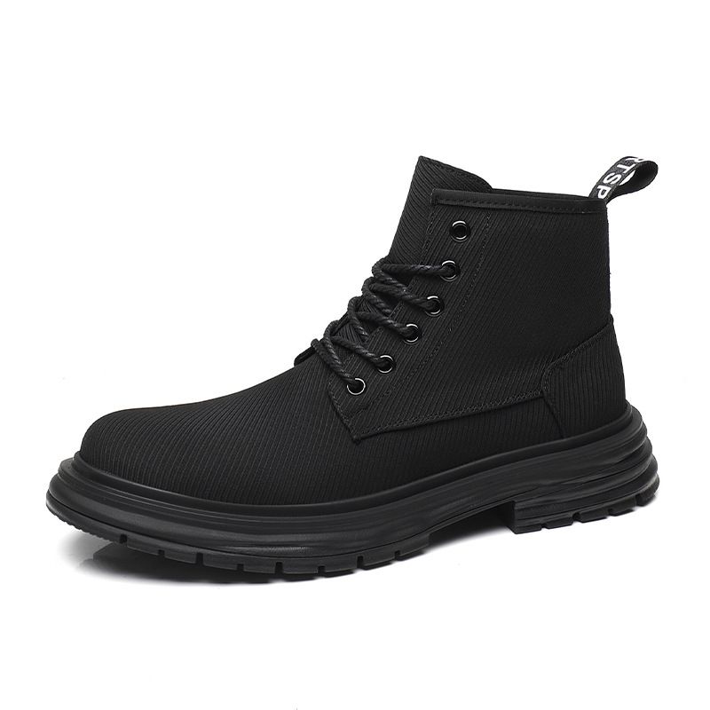 European Warm Series 2025 Autumn Winter New Martin Men British Style High Top Shoes Fleece Lined Warm Mid-Cut Work Men's Trendy Short Boots_vogvips.com