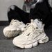 Men's Four Seasons Low-Top Lace-Up Thick-Soled Leather Trendy Casual Dad Niche Fashion Sports Height-Increasing Shoes_vogvips.com