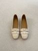 Flat Bottomed, Comfortable, Versatile And Beautiful, Paired With A Skirt, Holiday French Square Toe, Thick Single Shoes,_vogvips.com