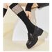 MTX High Heels Small Leather Shoes For 2025 New Spring Autumn Chunky Heel Thick Slip-On Loafers Soft Sole Versatile Women_vogvips.com