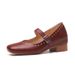 Super Soft Lambskin ~ Petite Height Increase 6cm Red Shallow Mouth Single For Women Ballet Mary Jane Granny Shoes_vogvips.com