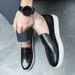 Low Top Loafers Round Head Casual Sports Leather Shoes For Men_vogvips.com
