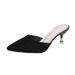 2024 New Summer Net Red Half Bao Sandals High Slippers Women Wear Fashion Thin Heels Pointed Head Large Size_vogvips.com