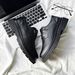 Euro Step Leather Cowhide Formal Black Versatile Casual Business Korean Style Trendy British Brogue Carved Men's Shoes_vogvips.com