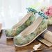 Bow Hanfu Woven Brocade, Pomegranate Flower Jacquard, Raised Toe Shoes, Ancient Style Women's Singles Shoes_vogvips.com