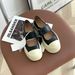 Sheepskin Version~ Velcro Large-Toe Shoes 2025 Summer New Model Genuine Leather Round-Toe Lace-Up Thick-Soled Closed-Toe_vogvips.com
