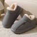 2024 Warm Slippers Men, Cotton, Autumn And Winter, Indoor Home Thick Sole, Non-Slip, Couple's Fleece-Lined New Style For_vogvips.com