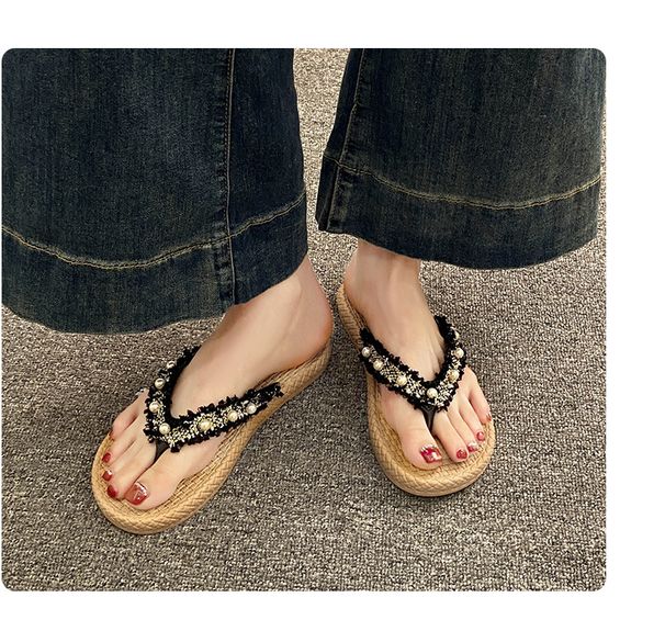 New Women's Flip-Flops Summer Non-Slip Outdoor Sandals Toe Post Clip-On Shoes Student Casual Beach Slippers_vogvips.com