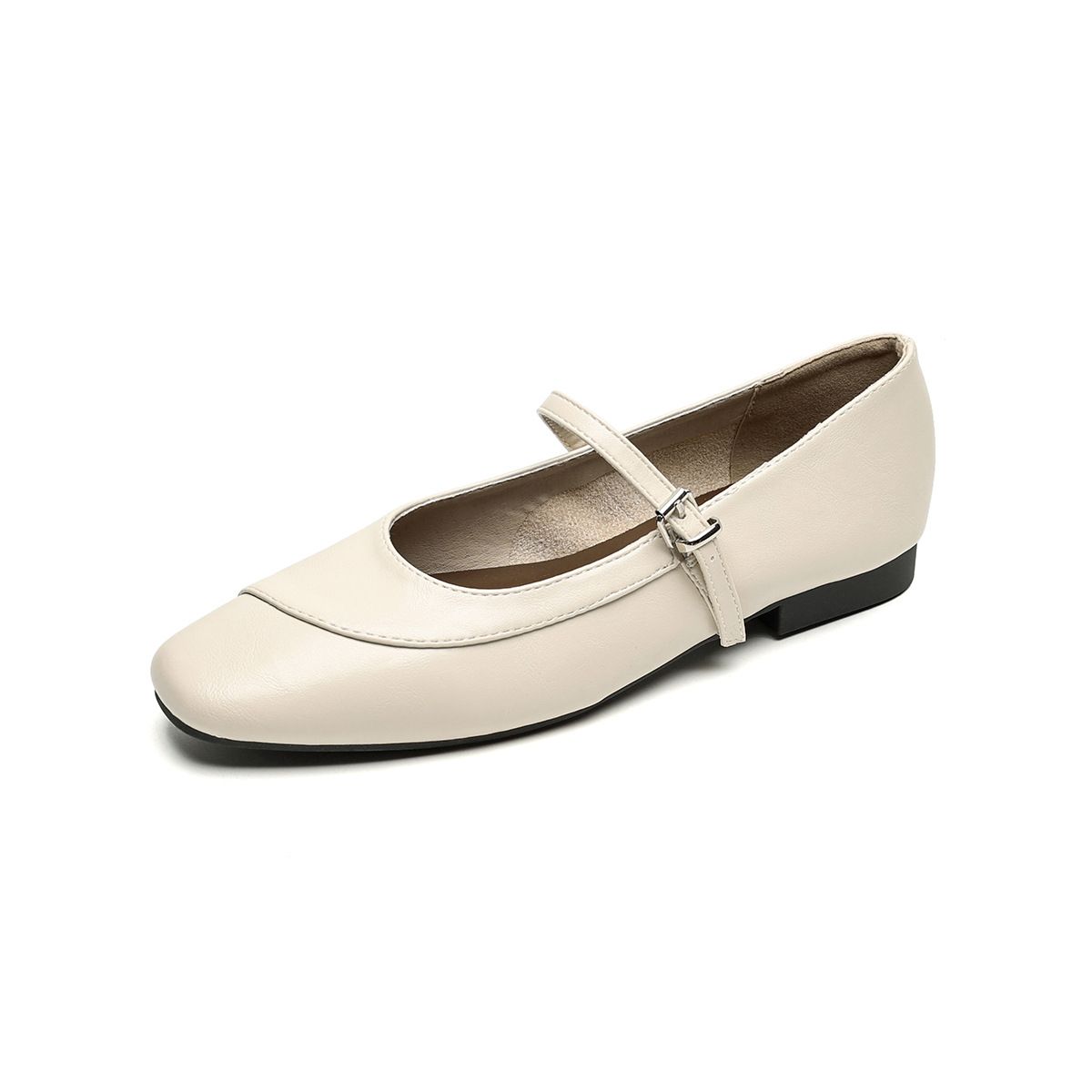 French Mary Jane Shoes Women's Flat Bottom Shallow Mouth Single Shoes With Retro Soft Sole Commuter Shoes_vogvips.com