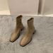 High-heeled Square-toed Short Boots 2025 New Spring And Autumn Single Boots Martin Boots_vogvips.com