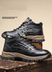 Wool Snow Cotton Shoes, Thickened Winter Shoes, Men's Shoes, Leather Shoes, New Winter Style_vogvips.com