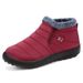 Cross-Border Couple Style Large Size Snow With Fleece Lining Thickened Cotton Polyurethane Warm Short Boots Cold-Proof_vogvips.com