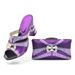 Plus-size women's chunky and rhinestone slippers paired with a dinner party clutch set_vogvips.com