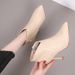 Sexy Slim Pointed Toe Ankle Thin New Autumn Winter Fashion High Heels Stiletto Short Women's Boots_vogvips.com