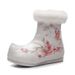 Yiya Cotton Autumn Winter Old Beijing Cloth Shoes High-top Ethnic Style Women's Short Retro Embroidered Boots Paired_vogvips.com