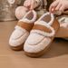 Women's Shoes Internet Celebrity Velcro Heel Cotton Slippers For Women Winter Outdoor Warm Non Slip Plush Confinement Shoes Retro Plush Cotton Shoes_vogvips.com