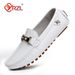 YRZL Men's Handmade PU Leather Casual Driving Flats Slip-on Urious Comfortable Mocasines White Loafer Shoes Men_vogvips.com