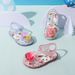 Girl Water-Playing Princess Soft-Soled Plaid Summer Hole Shoes_vogvips.com