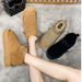 2024 Winter New Short Snow Low-Cut Sheepskin Straight Solid Color Women's Boots Warm And Cold-Proof_vogvips.com