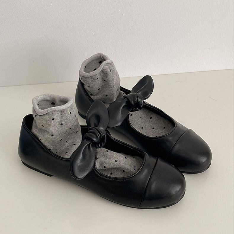 Fashionable Elegant French Style Bowknot Shallow Mouth Flat For Women 2025 New Spring And Autumn Soft Sole Mary Jane_vogvips.com