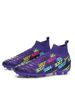 Soccer Cleats High Top Training Youth Football Shoes Kids Football Shoes Black_vogvips.com