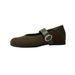 Retro Leopard Print Mary Jane Shoes For Women, 2026 New Style, Low Heel, Single Shoe, Flat Sole_vogvips.com