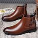 New men's ankle boots for fall and winter vintage boots_vogvips.com